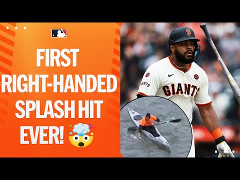 Into McCovey Cove by a righty! Heliot Ramos home run is the FIRST EVER right-handed splash hit!