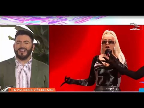 Monstruo se rindió ante espectáculo de Christina Aguilera. Tu Día, Canal 13