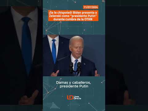 ¡Se le chispoteó! Biden presenta a Zelenski como “presidente Putin” durante cumbre de la OTAN