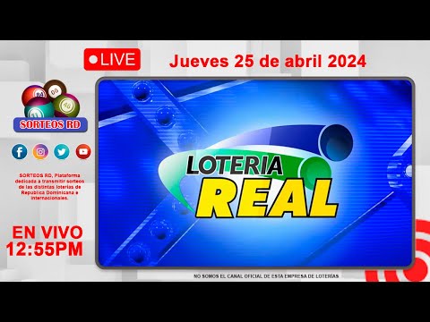 Lotería Real EN VIVO | Jueves 25 de abril 2024– 12:55 PM