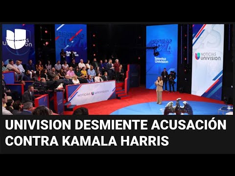 Es falso que Kamala Harris usara teleprompter en foro con Univision: estas imágenes lo demuestran