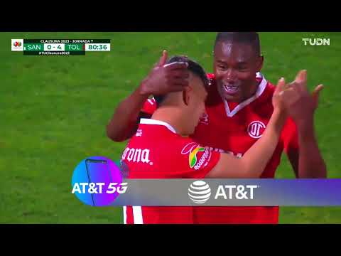 Gol de Leonardo Fernández | Santos 0-4 Toluca | Liga BBVA MX - Clausura 2023 - Jornada 7