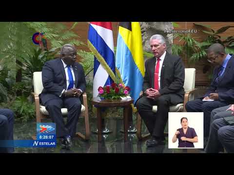 Sostiene Presidente de Cuba conversaciones oficiales con premier de Bahamas