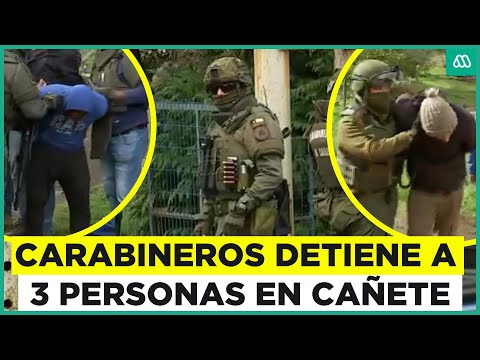 Sujetos de interés: Carabineros conduce a tres personas para control investigativo en Cañete