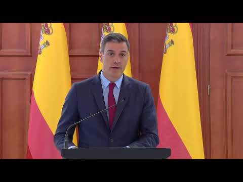 Pedro Sánchez realiza una declaración institucional en su visita Moldavia