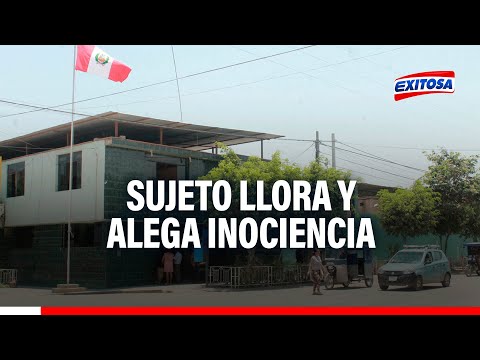 Chiclayo: Sujeto llora y alega inocencia en comisaría de de Campodónico al ser detenido con droga