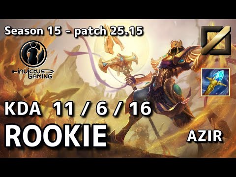 【KRサーバー/C1】IG Rookie アジール(Azir) VS サイラス(Sylas) MID - Patch25.15 KR Ranked【LoL】