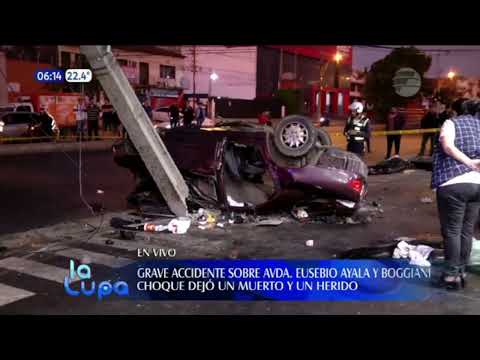 Grave accidente de tránsito deja un muerto y un herido en Asunción