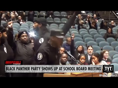 Black Panther Party Pulls Up At School Board Meeting Over Racist Death Threat