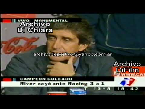 Conferencia del DT de River Plate Manuel Pellegrini 2003 V-00832 DiFilm