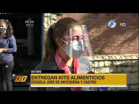 Entregan kits alimenticios en escuela de Asunción