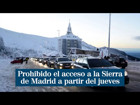 Prohibido el acceso a la Sierra de Madrid a partir del jueves ante la previsión de fuertes nevadas