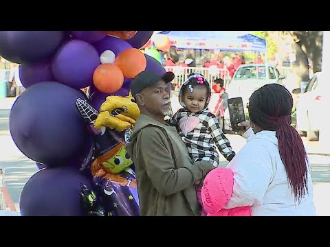 Costume-clad children, families gather for 5th annual Upside Down Halloween parade in Washington Par