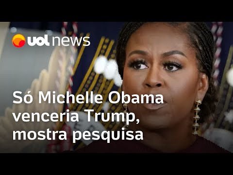 EUA: Só Michelle Obama venceria Trump; pesquisa mostra 11 pontos de vantagem; 'Miragem', diz Ronilso