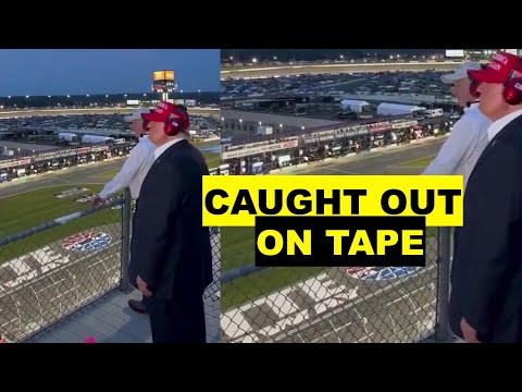 PROOF! ON TAPE TRUMP DOESN'T CARE ABOUT NASCAR -SLOW MO