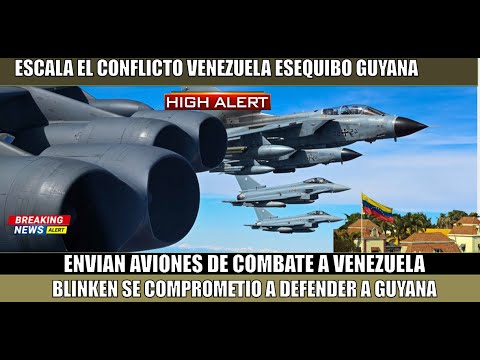 Envian aviones bombarderos a la frontera de Venezuela con Esequibo en defensa a Guyana