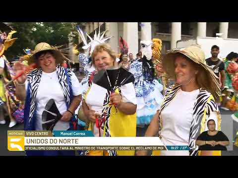 Carnaval | Previa del desfile de escuelas de samba por la avenida 18 de Julio, en Montevideo