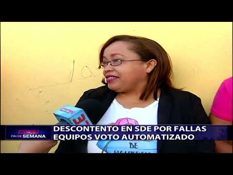 Descontento en Santo Domingo Este  por fallas equipos voto automatizado