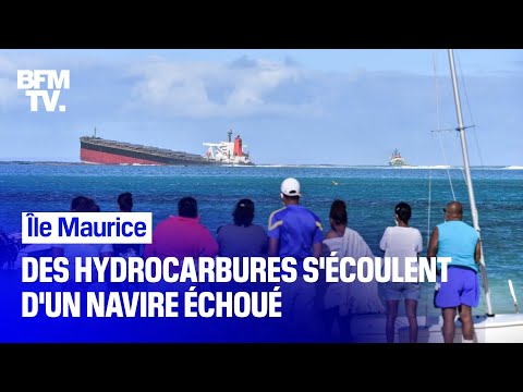 Des hydrocarbures s’écoulent d’un navire échoué depuis fin juillet au large de l'Île Maurice