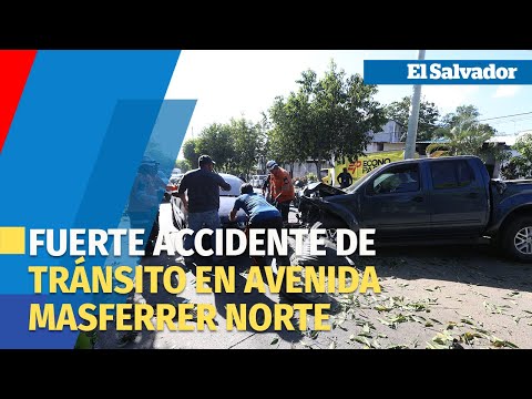 Fuerte accidente de tránsito en avenida Masferrer norte deja tres personas lesionadas