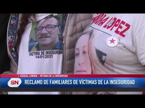 Reclamo de familiares de víctimas de la inseguridad. Moreno y Santa Fe.