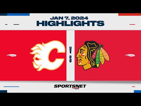 NHL Highlights | Flames vs. Blackhawks - January 7, 2024