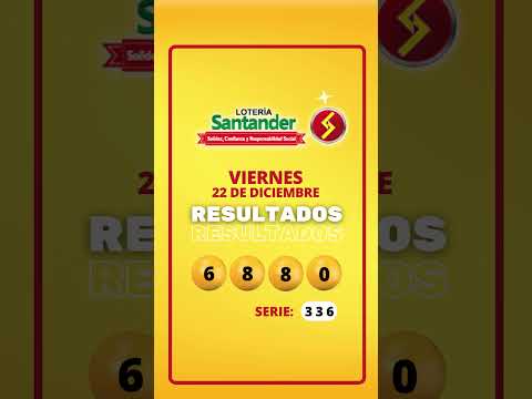 ¡Ganadores Lotería Santander 22 DICIEMBRE 2023!