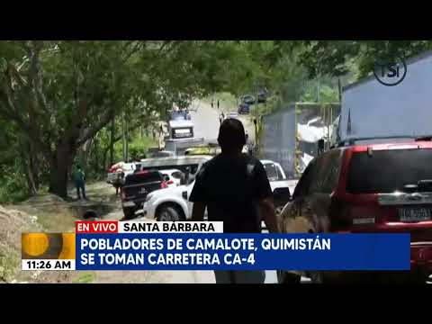 Pobladores de Quimistán se toman carretera CA-4
