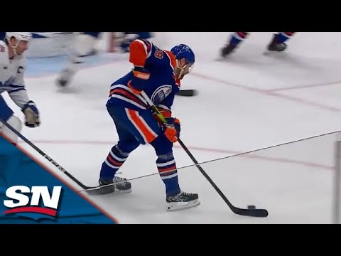 Leon Draisaitl Flicks Home Steep Backhand To Get On The Board vs. Maple Leafs