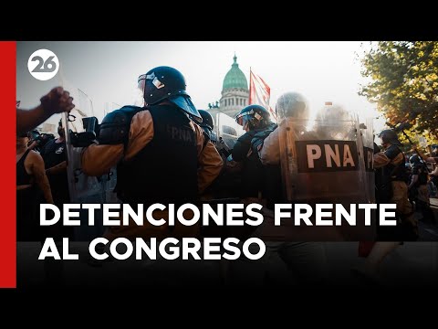 EN VIVO | Nuevos incidentes y detenciones frente al Congreso de Argentina