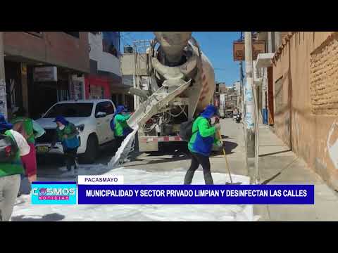 Pacasmayo: Municipalidad y sector privado limpian y desinfectan las calles