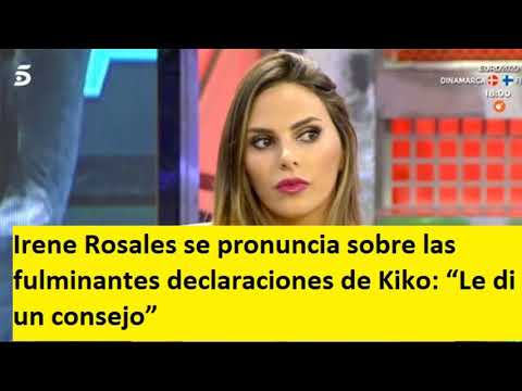 Irene Rosales se pronuncia sobre las fulminantes declaraciones de Kiko: “Le di un consejo”