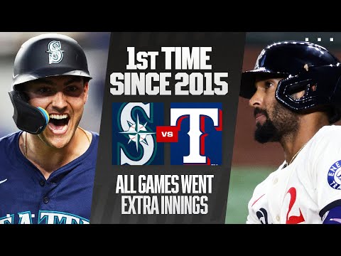 The FIRST SERIES to have EVERY GAME go to extra innings since 2015! (Mariners vs. Rangers)