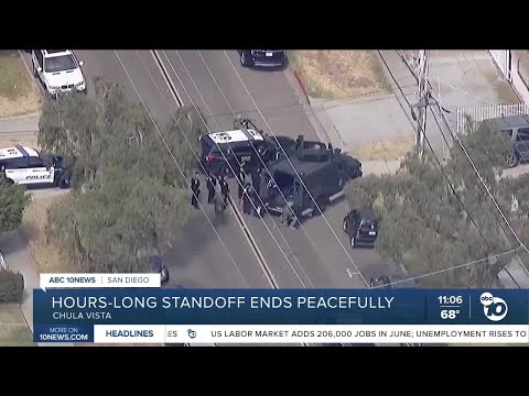 Hours-long standoff ends peacefully in Chula Vista