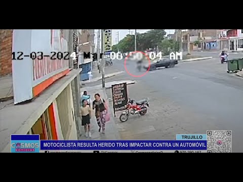 Trujillo: motociclista resulta herido tras impactar contra un automóvil