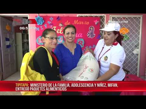 Mujeres parto múltiple reciben paquete alimenticio en Tipitapa – Nicaragua