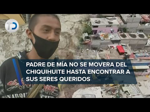 Jorge, papá de Dilan y esposo de Paola, no se irá del Cerro del Chiquihuite hasta encontrarlos