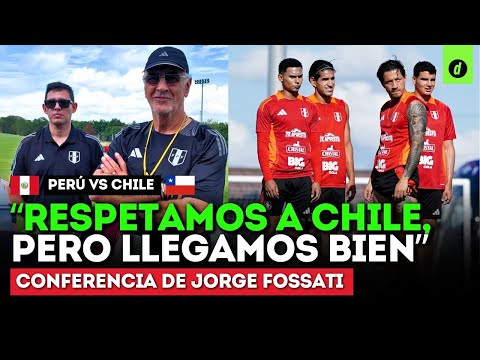 CONFERENCIA de PRENSA de JORGE FOSSATI antes del PERÚ vs CHILE en la COPA AMÉRICA 2024 | Depor