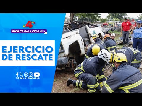 Bomberos Unidos realizan ejercicio demostrativo de rescate de personas en accidentes de tránsito