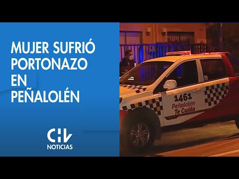 Violento portonazo en Peñalolén: Mujer fue golpeada en la cabeza para concretar el robo