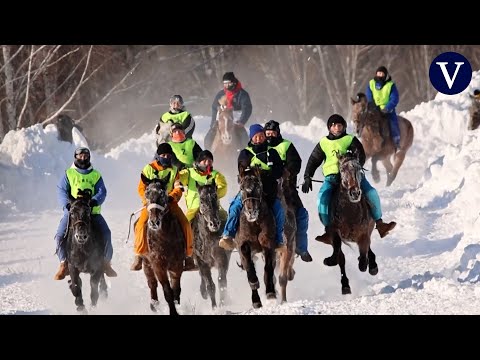 Pingüinos en la ciudad y carreras de caballos: cómo la nieve trae el ocio a China