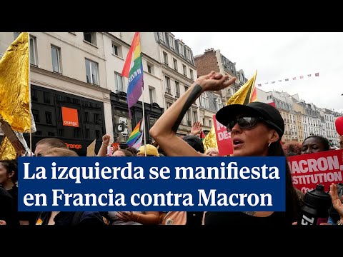 La izquierda se manifiesta en Francia contra Macron