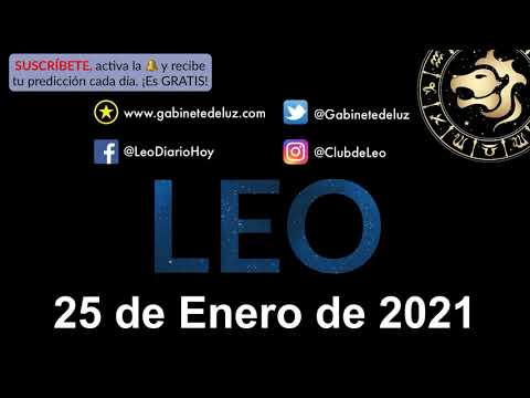 Horóscopo Diario - Leo - 25 de Enero de 2021.