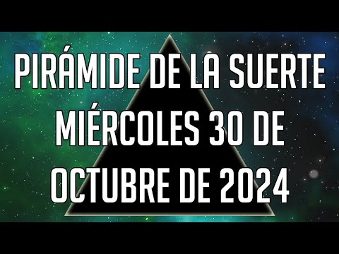 Pirámide de la Suerte para el Miércoles 30 de Octubre de 2024 - Lotería de Panamá