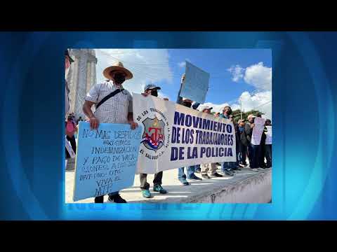 Policías que fueron despedidos sin justificación realizaron una protesta camino a Casa Presidencia