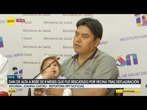 Bebé de ocho meses afectado por incendio en Villa El Salvador fue dado de alta
