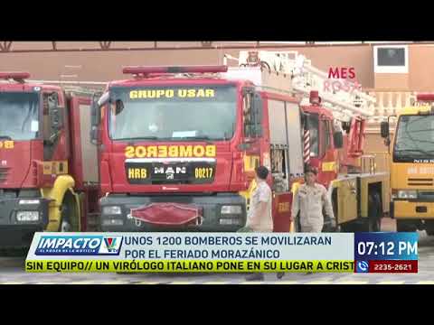 Unos 1200 bomberos se movilizaran por el feriado Morazánico