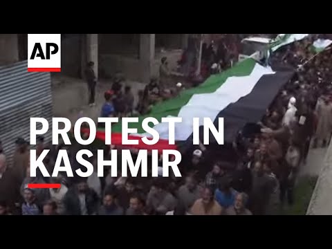 Protest in Indian-controlled Kashmir against Israeli attacks in Gaza