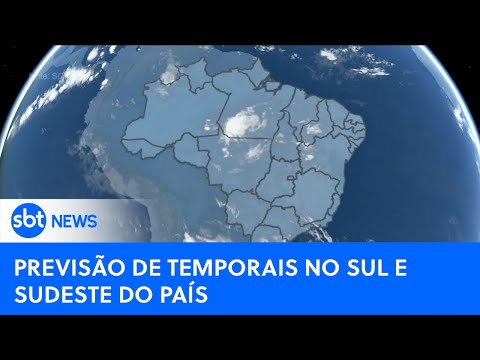 Terça-feira com previsão de temporais no sul e sudeste do Brasil|#SBTNewsnaTV(20/02/24)