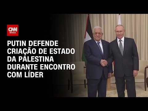 Putin defende criação de Estado da Palestina durante encontro com líder | CNN PRIME TIME